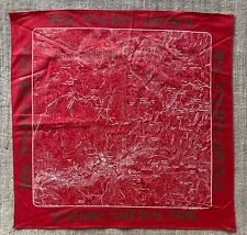 Vintage RED Yosemite National Park map kerchief bandana  handkerchief picture