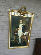 Vintage 70s Louis XVI frame Napoleon Portrait on canvas picture
