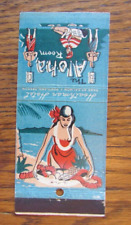 FEATURE GIRLIE MATCHBOOK COVER: ALOHA ROOM POLYNESIAN FOOD PORTLAND, OREGON -C26 picture