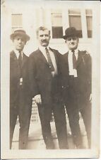 Three Men Photograph Outdoors 1920s Suits Vintage Fashion 2 7/8 x 4 1/2 picture