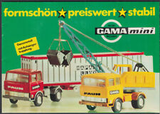 GAMA MINI toy vehicle catalog 1972 in German car truck racing antique farm &c picture