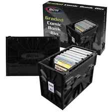 BCW Black Graded Comic Book Bin Heavy-Duty Plastic Storage Box with Lid picture