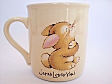 Vintage Hallmark Bunny Jesus Loves You Mug picture