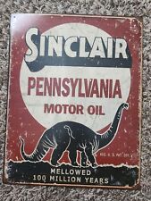 Desperate Enterprises Sinclair Pennsylvania Motor Oil - Million Years Tin Sign - picture