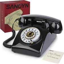 Vintage 1960s Retro Rotary Landline Phone w/ Mechanical Ringer picture