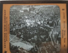 ANTIQUE KEYSTONE GLASS CAMERA SLIDE (8) Boston, Mass from an airplane picture