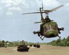 UH-1E Huey Helicopter escorting River Patrol Boats 8x10 Vietnam War Photo 84 picture