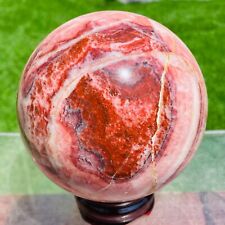 1854g Large Natural Red Rhodochrosite Pork Stone Ball Crystal Sphere Healing picture