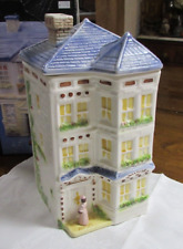 VTG Victorian Avon Townhouse Ceramic Canister House Cookie Jar  Biscuits Barrel picture