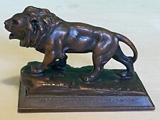 MGM Metro Goldwyn Mayer Bronze Paperweight Lion Your Lucky Star Award 1930's picture