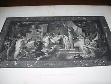 1881 STEEL ENGRAVING Art Print - The FAIRIES PROTEGEE Fairy NUDE GIRLS Zoom In picture