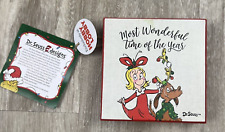 Wall Sign Dr Seuss The Grinch Cindy Lou & Max Most Wonderful Time the Year NEW picture