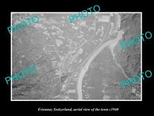 OLD 6 X 4 HISTORIC PHOTO OF EVIONNAZ SWITZERLAND, AERIAL VIEW OF TOWN c1940 picture