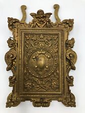 Antique Cast Brass Victorian Rococo Baroque Repousse Covered Frame Cherub Angel picture