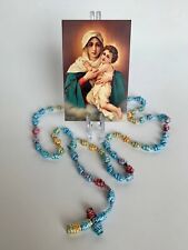 MOTHER THRICE ADMIRABLE OF SCHOENSTATT ROSARY Custom Dyed to match Holy Card picture