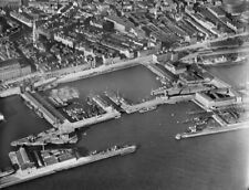 Dundee showing King William IV Dock and Tidal Harbour Scotland 1930s OLD PHOTO 1 picture