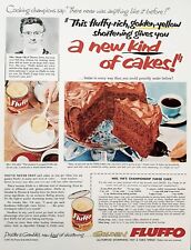 Fluffo shortening cake ad vintage 1956 original advertisement 13.5 x 10 inches picture