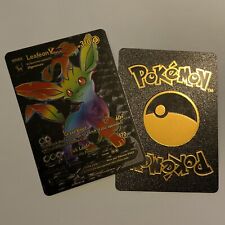 Leafeon VMAX Rainbow Black And Gold Card Custom Card picture