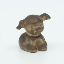 Vintage Cast Iron or Bronze - Dog Pup Statue ~ 1.75