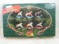 1998 MR CHRISTMAS HOLIDAY ROCKING HORSES, 6 HORSES, 30 SONGS, NICE, BOX WORN picture