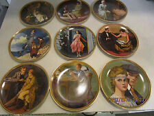 9 vint. Knowles Norman Rockwell Plates REDISCOVERED WOMEN COLLECTION Limited Ed. picture