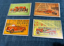 1954 Bowman Rare Vintage FDNY Fire Fighter Cards- All 4 Cards picture