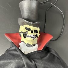 Vintage Paper Magic Group Halloween Hanging Skeleton In Top Hat Ghoul Bungee 15