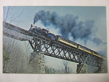 Green Mountain RR Railroad 89 Locomotive Train Cuttingsville Trestle VT Postcard picture