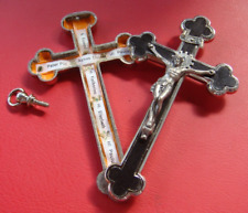 OLD RARE VATICAN Reliquary Crucifixes Cross PATER PIO AGNUS DEI KONRAD KATHARINA picture
