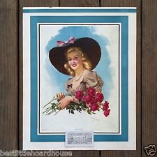 Vintage Original GIRL OF MY DREAMS Promotional Grocery Store Calendar 1943 NOS picture