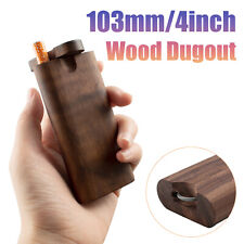 Wooden Dugout Pipe Self Cleaning Metal Bat Poker Smoking Pipe One Hitter Kit US picture