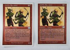 MTG Uncommon Red Goblin Recruiter Card x2 mixed lot Real Pics 6th Edition NM picture