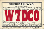 QSL  1935 Sheridan Wyoming   radio card picture