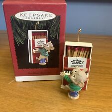 Hallmark 1996 Matchless Memories Mouse Match box piano Christmas Ornament picture
