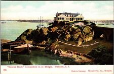 Postcard Beacon Rock Residence of Commodore ED Morgan Newport RI Ship 1906 JB29 picture