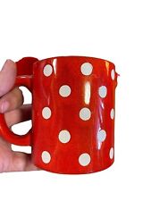 Vintage Waechtersbach Polka Dots Coffee Cup Mug Red White West Germany Retro picture
