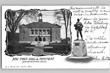 C1905 New Town Hall & Monument Ashburnham MA Postcard picture