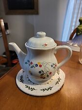Vintage Corelli English Meadow Floral Teapot w Lid  picture
