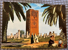 Vintage Continental Postcard - The Hassan Tower Minaret in Rabat, Morocco picture