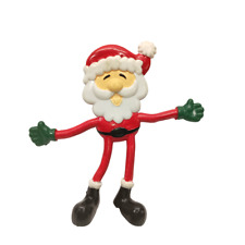 Vintage Bendy Bendable Santa Claus Saint Nick Christmas Figure Toy 3.75” Tall picture