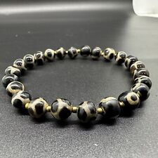 Very Old antique ethnic pyu etched agate Eye  beads natural stone bracelet picture