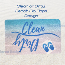 Flip Flops Beach Clean or Dirty Dishwasher Magnet picture