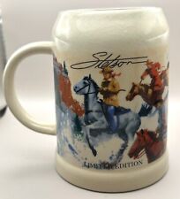 Stetson Ceramic Beer Stein Limited Edition Winter Horse Cowboy picture