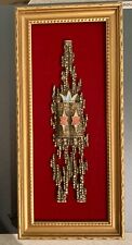 Vintage MCM framed Mezuzah Made in Israel Judaica approximately picture