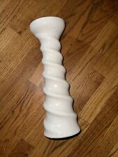 Pier 1 Imports 14” Ceramic White Spiral Farmhouse Candle Holder NEW ❤️#3 NEW picture