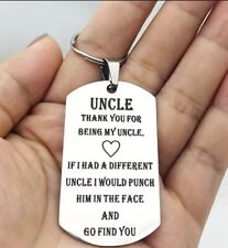 To My Uncle Punch Him To Find You Keychain Funny Laugh picture