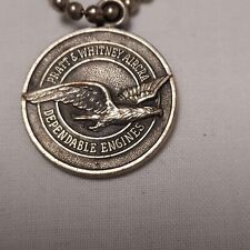 VTG PRATT & WHITNEY AIRCRAFT PENDANT FOB MEDAL DEPENDABLE ENGINES ADVERTISING picture