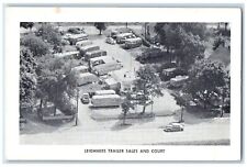c1940's Aerial View Of Leighners Trailers Sales And Court Harrisburg PA Postcard picture