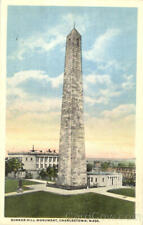 Charlestown,MA Bunkerhill Monument Suffolk County Massachusetts Postcard Vintage picture