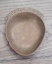 “Pocket Change” – Antique Brass Dresser Tray for Spare Change 3.5” x 4.5” picture